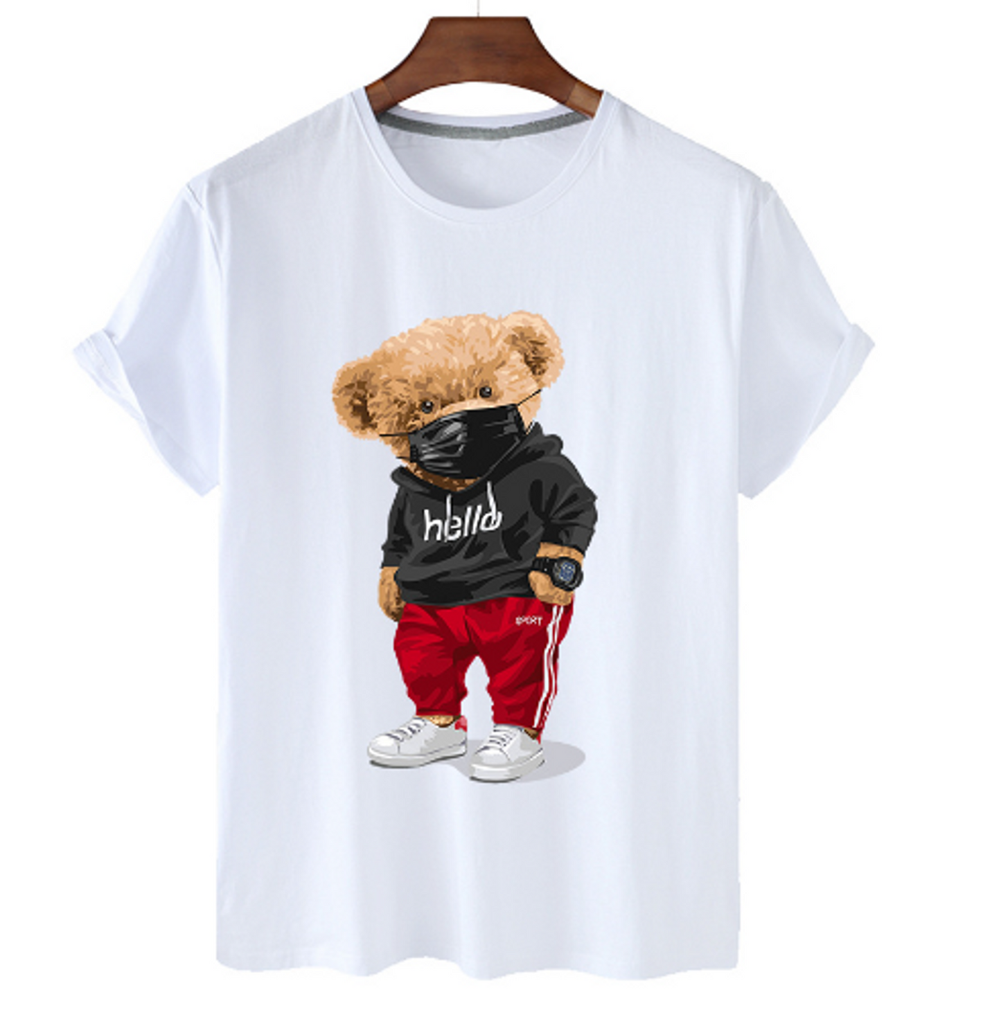 Urban Bear Men's Cotton T-Shirt