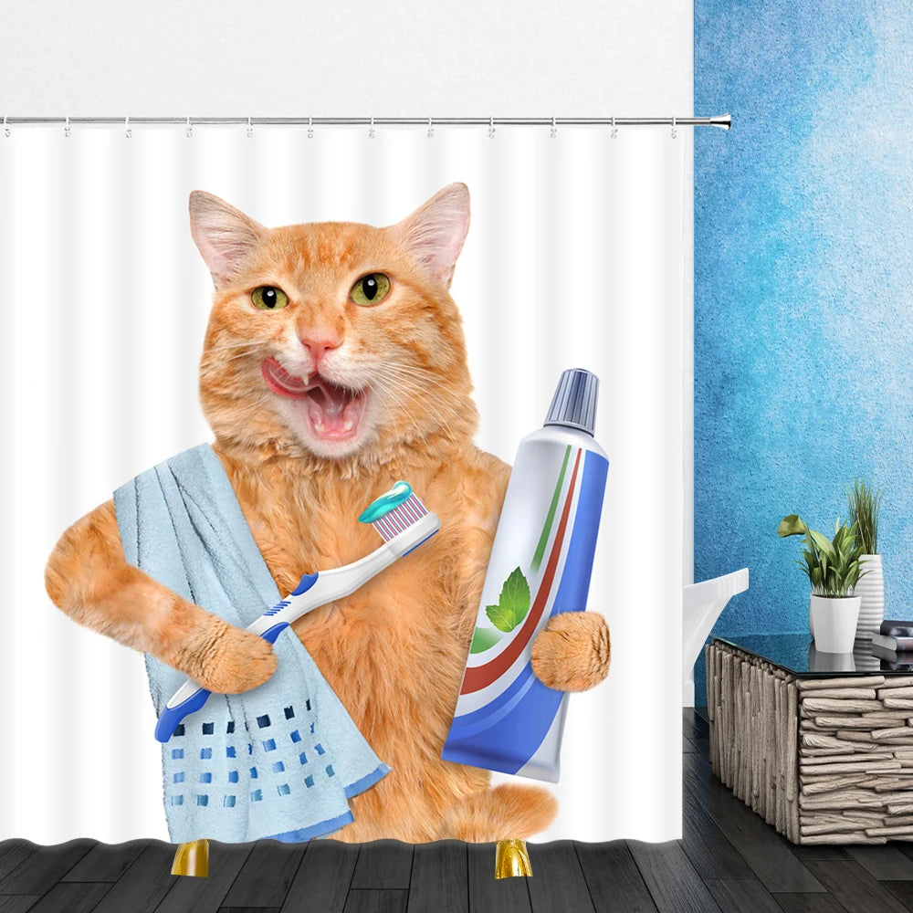 Cat Shower Curtains