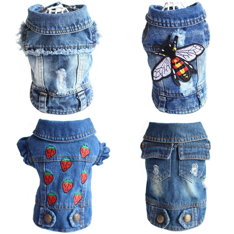 Denim Jacket for Small Dogs