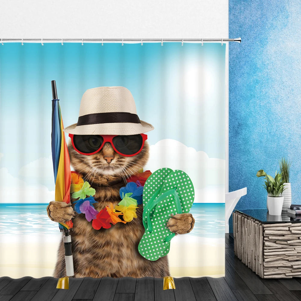 Cat Shower Curtains