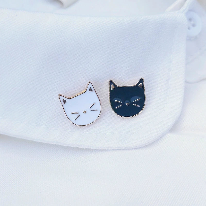 Black and White Kitten Pins