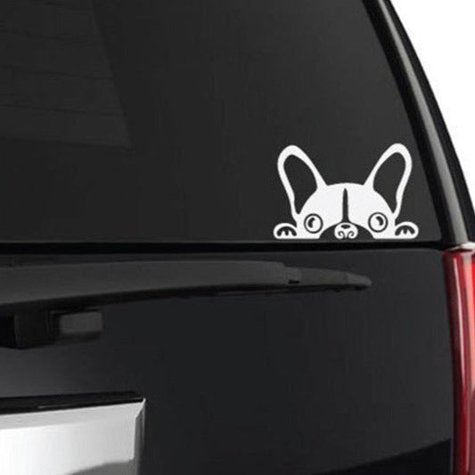 Peeking French Bulldog Sticker