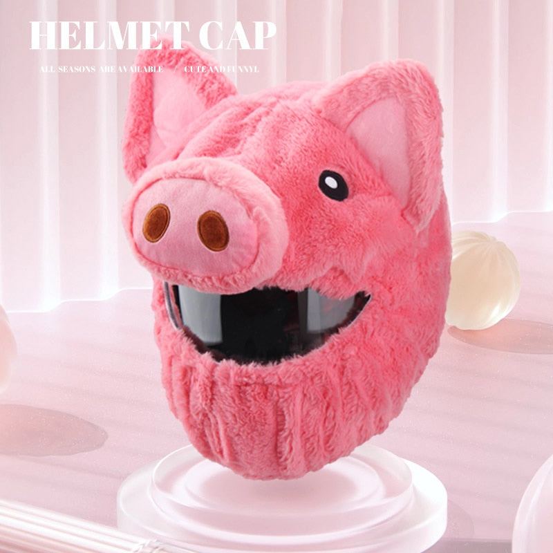 Motorcycle Helmet Furry Hat