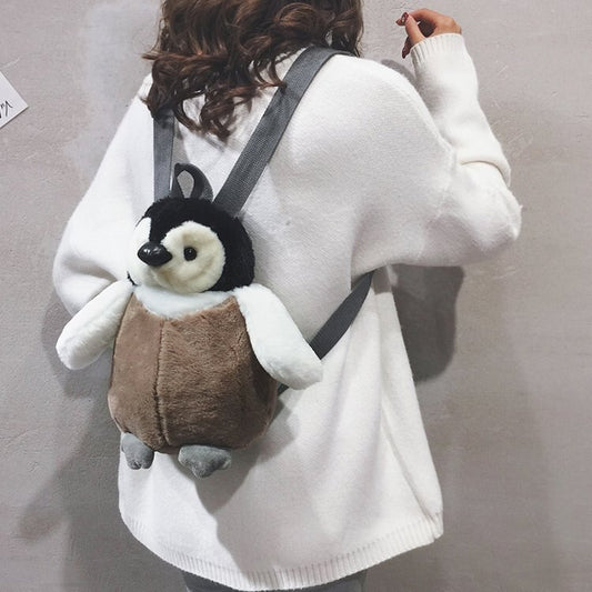 Plush Penguin Backpack