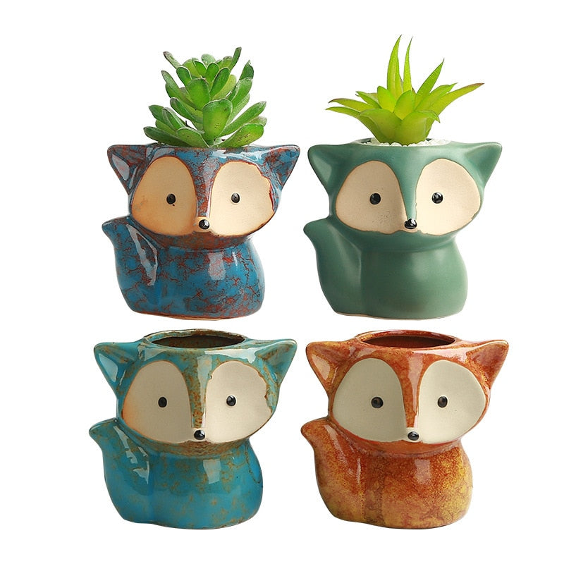 Lovely Fox Plant Pot