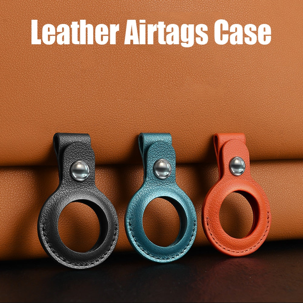 Leather AirTag Keyring