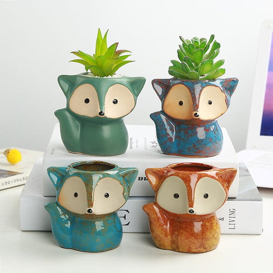 Lovely Fox Plant Pot