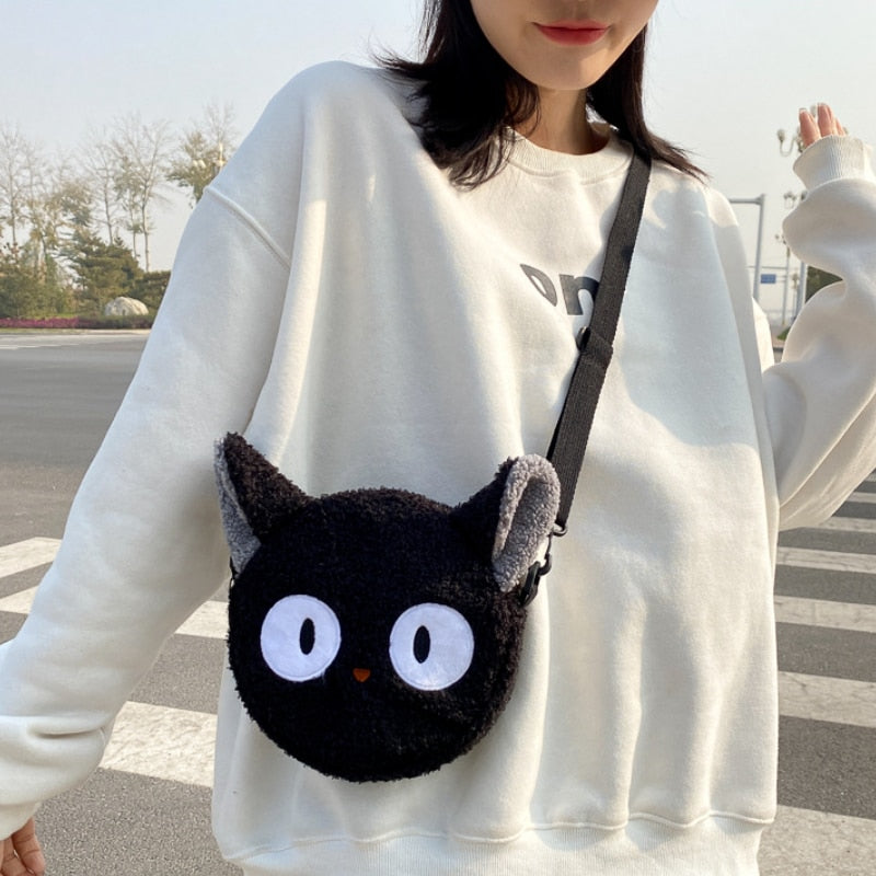 Quirky Cartoon Plush Shoulder Bag