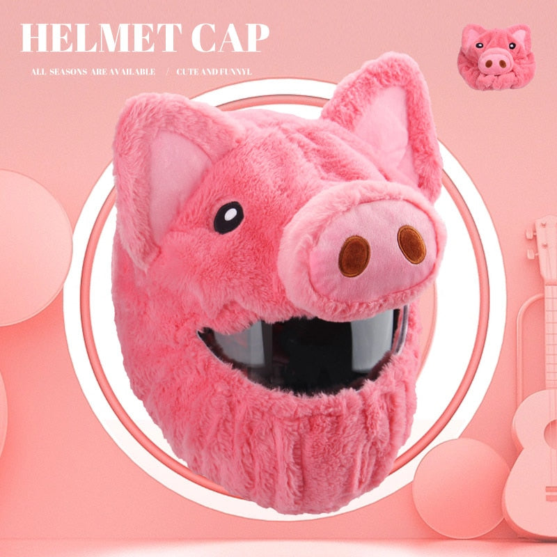 Motorcycle Helmet Furry Hat