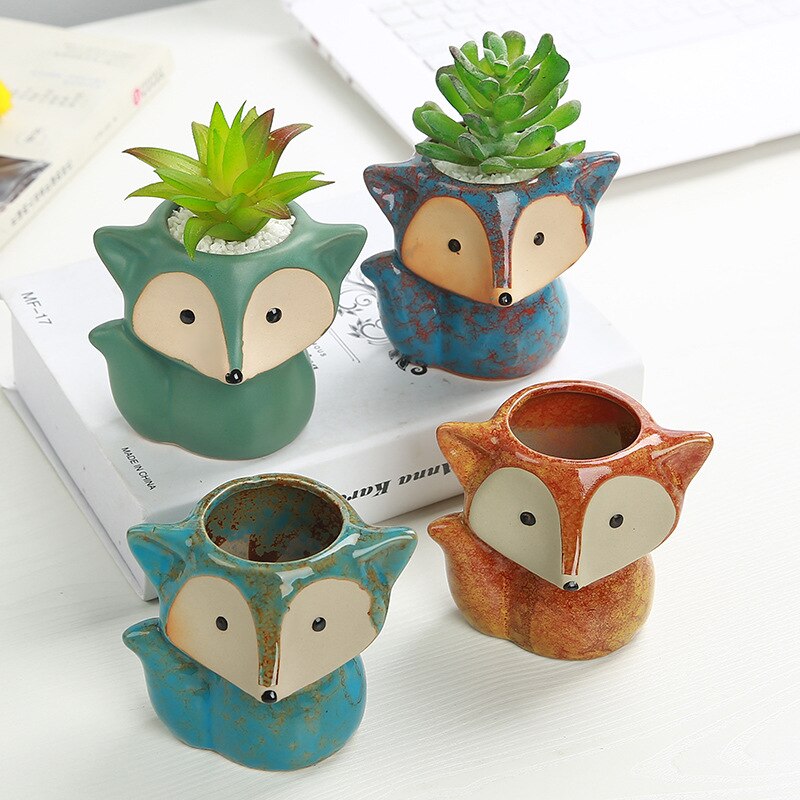 Lovely Fox Plant Pot