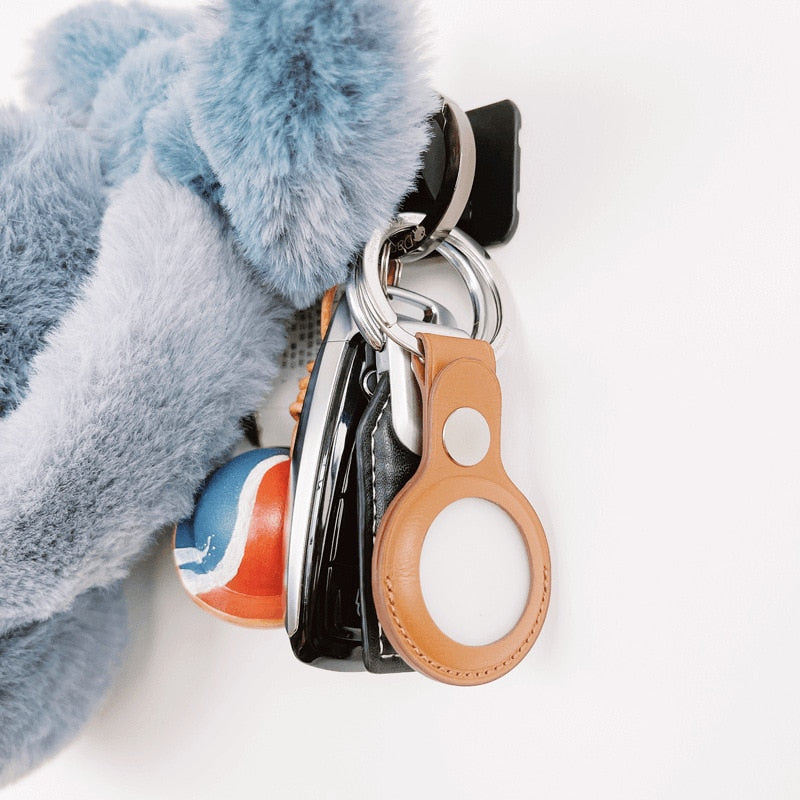 Leather AirTag Keyring