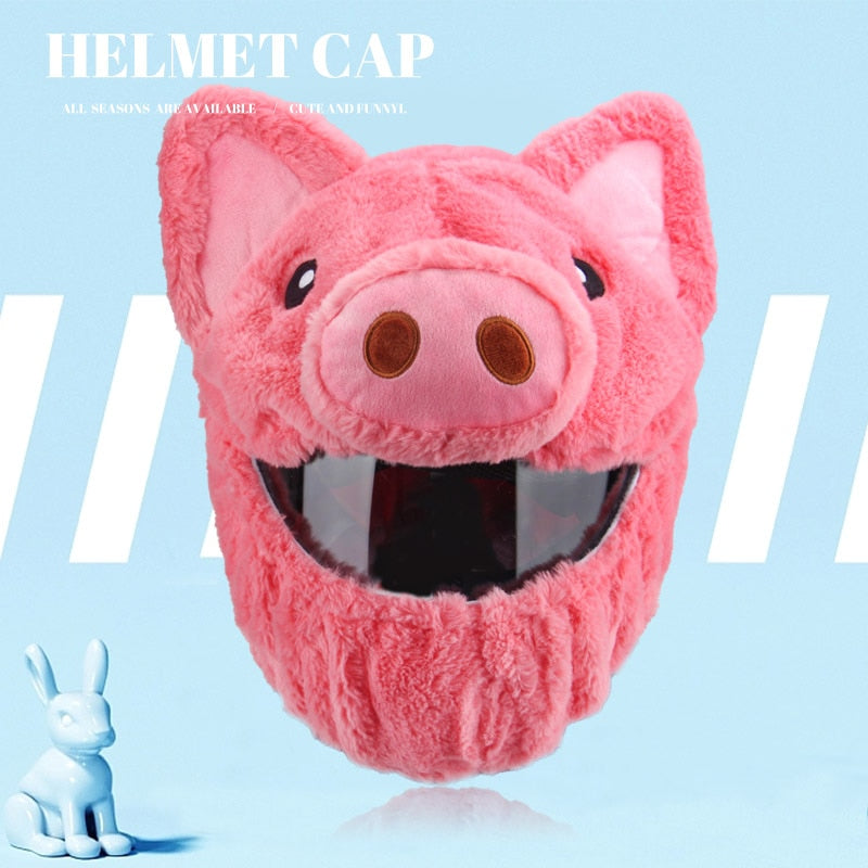 Motorcycle Helmet Furry Hat