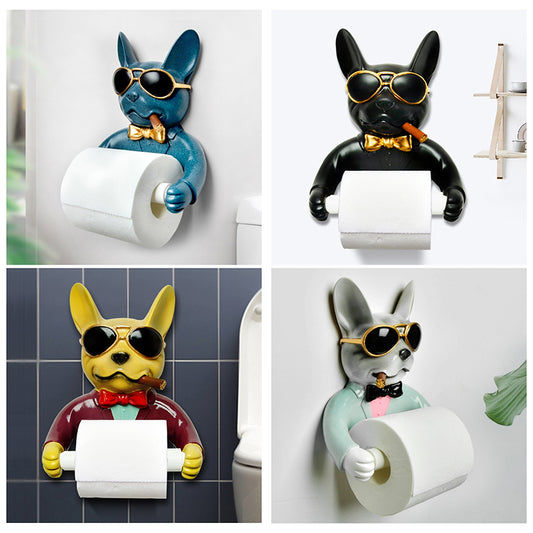 Frenchie Gentleman Toilet Paper Holder