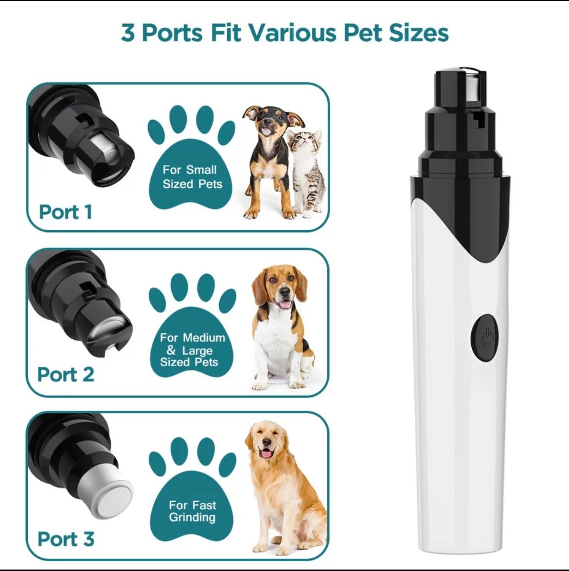 PolishPaws Rechargeable Pet Nail Care System