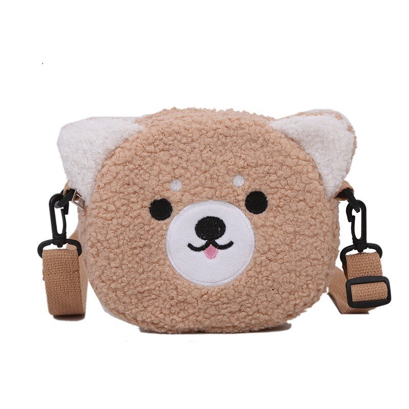 Quirky Cartoon Plush Shoulder Bag
