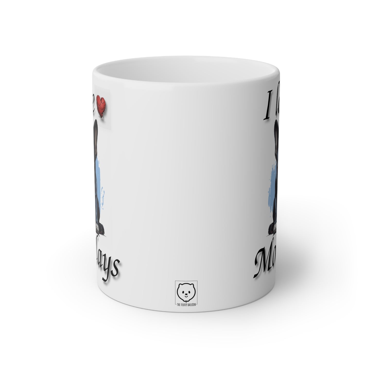 I Love Mondays French Bulldog Mug