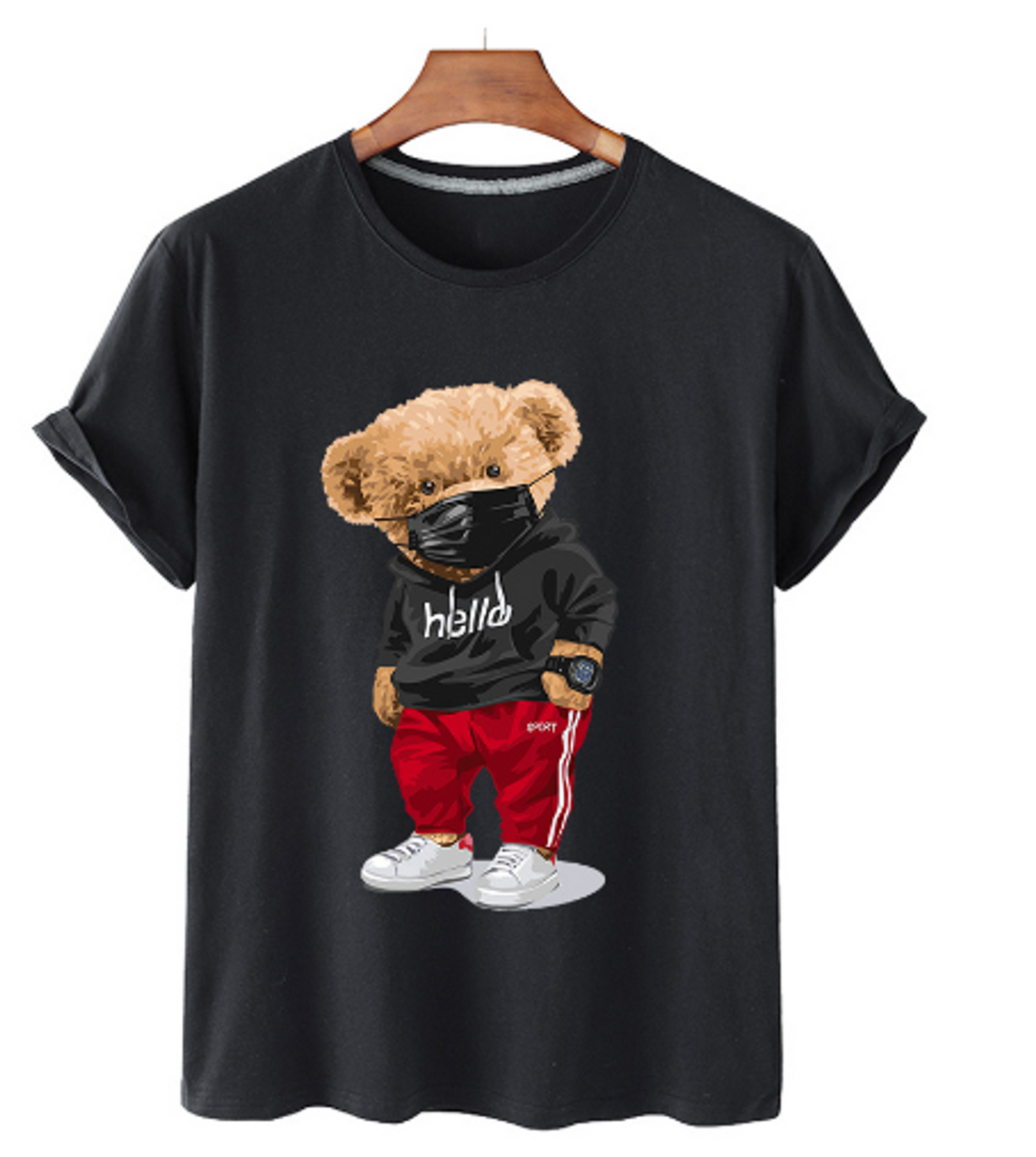 Urban Bear Men's Cotton T-Shirt