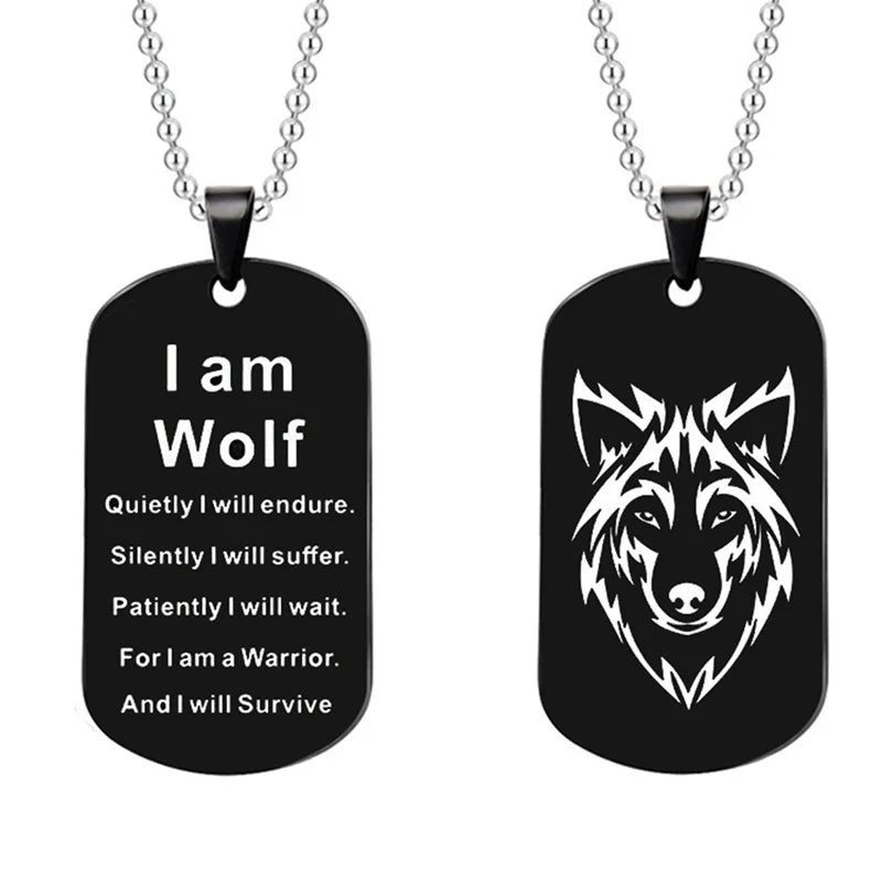 Wolf Warrior Dogtag Pendant