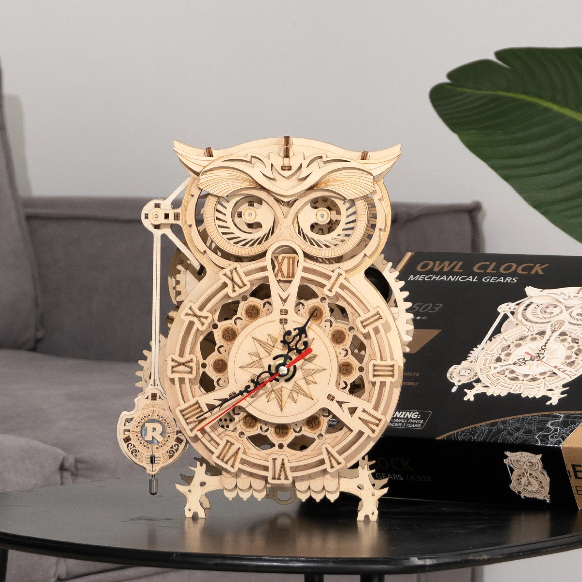 Robotime Rokr Owl Clock