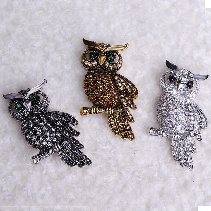 Blucome Vintage Owl Brooch