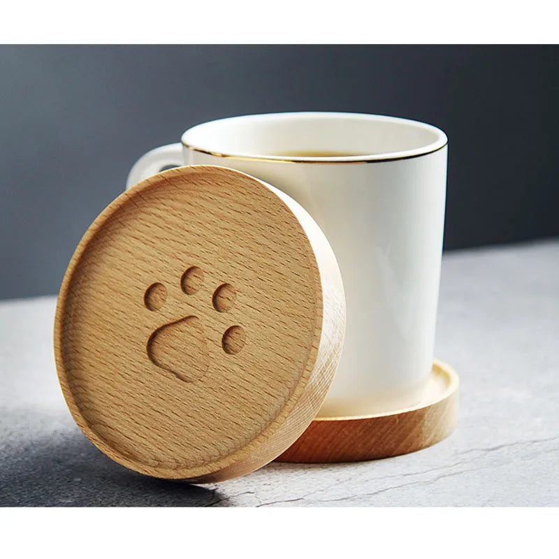 PawPrint Wood Coaster