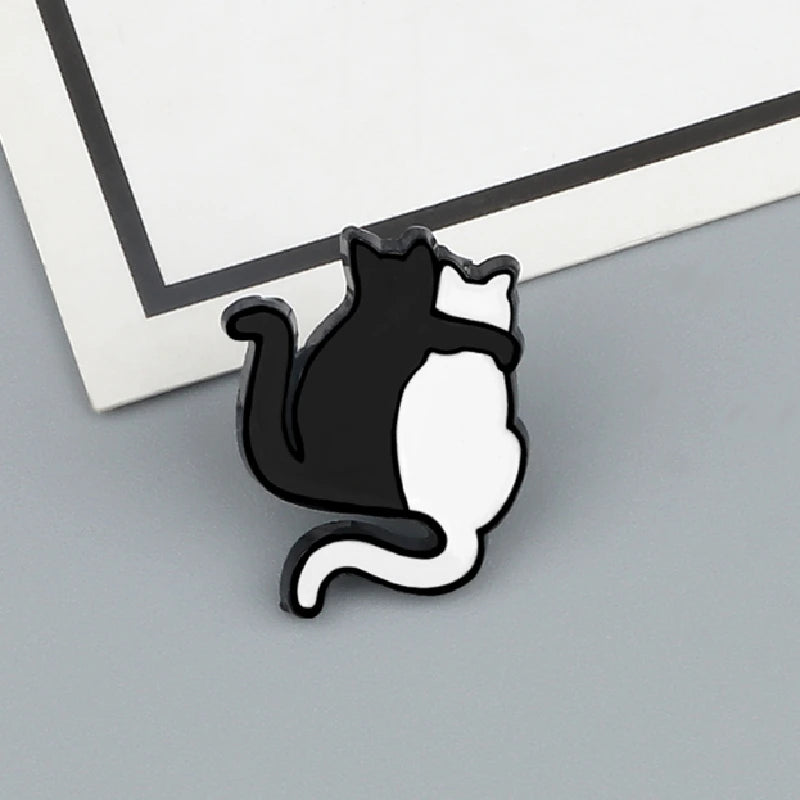 Hugging Cats Pin