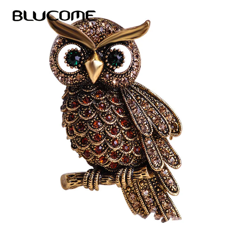 Blucome Vintage Owl Brooch