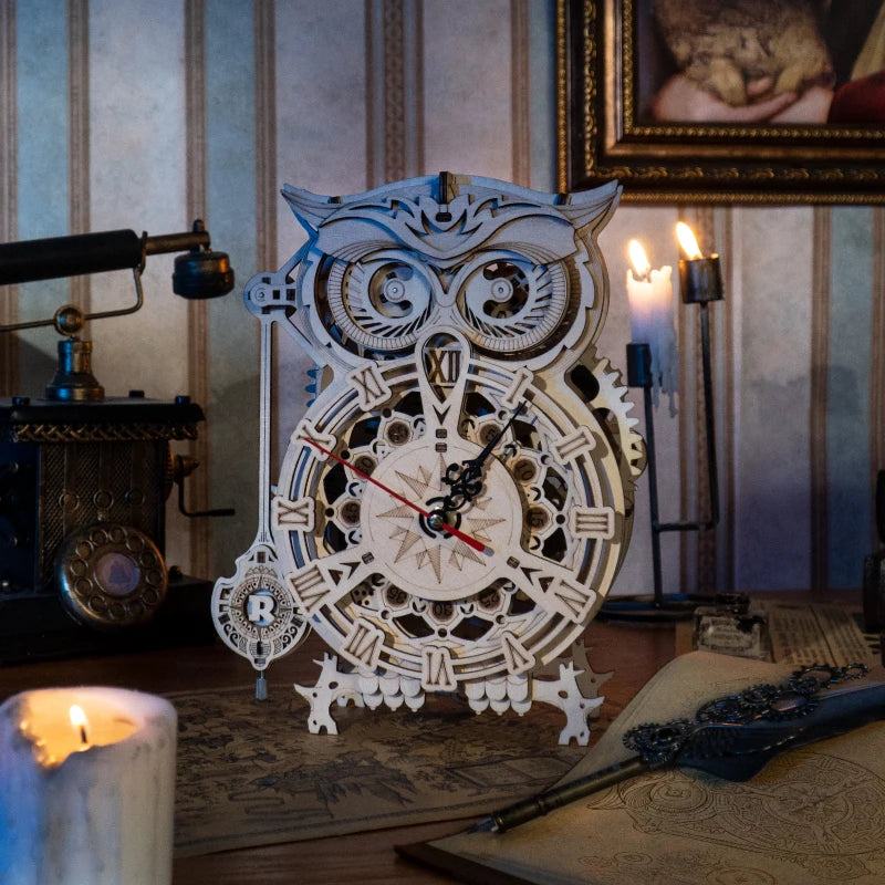 Robotime Rokr Owl Clock