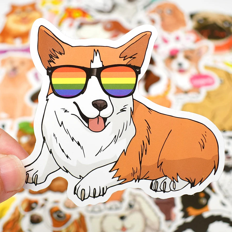 50 pcs Cartoon Dog Stickers