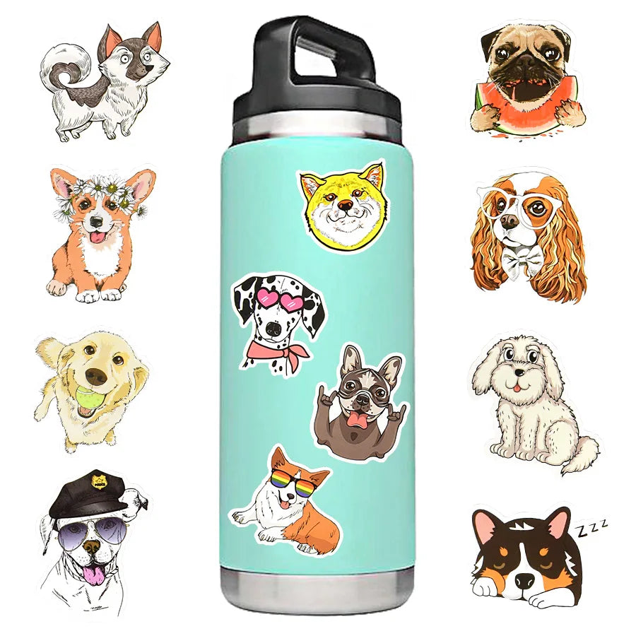 50 pcs Cartoon Dog Stickers