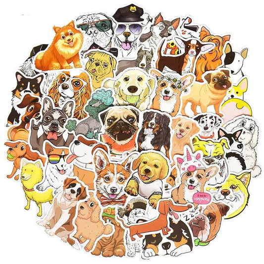 50 pcs Cartoon Dog Stickers