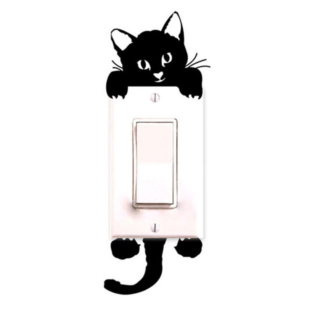 Lovely Cat Switch Wall Stickers