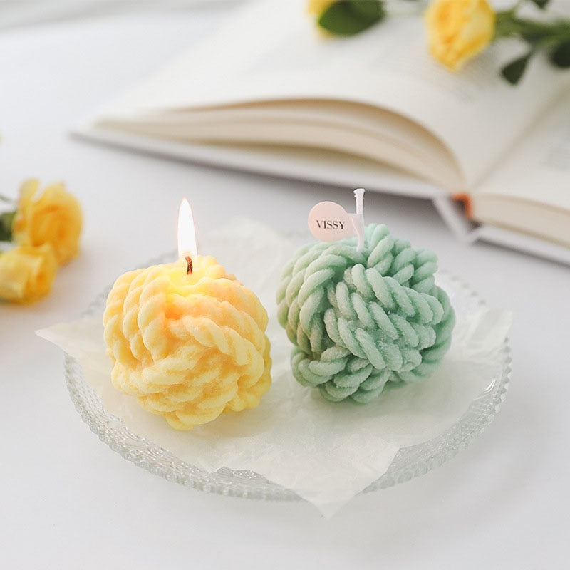 Wool Ball Candle