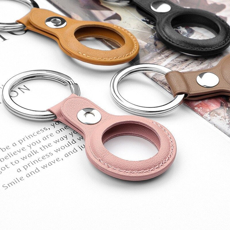 Leather AirTag Keyring