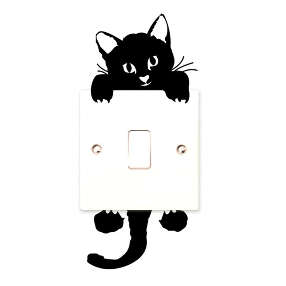 Lovely Cat Switch Wall Stickers